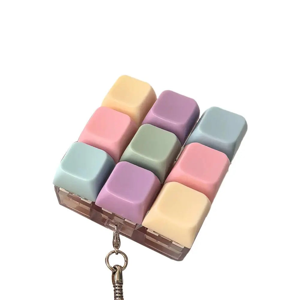 Pastel Cube Fidget Keychain