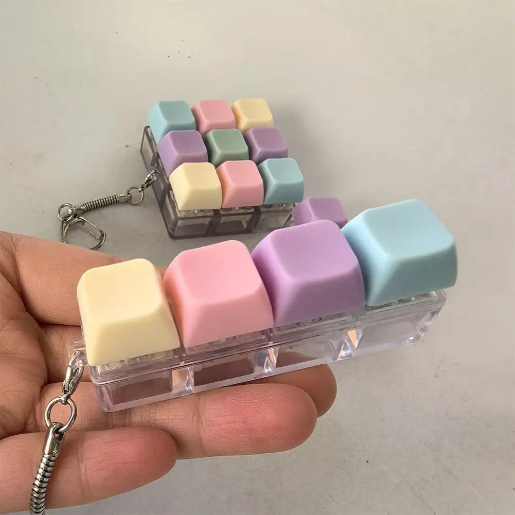 Pastel Cube Fidget Keychain