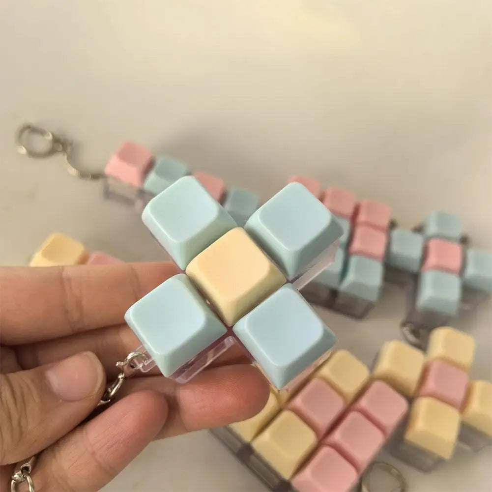 Pastel Cube Fidget Keychain