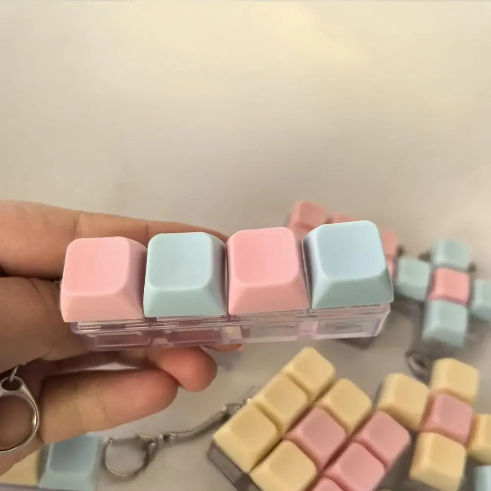 Pastel Cube Fidget Keychain